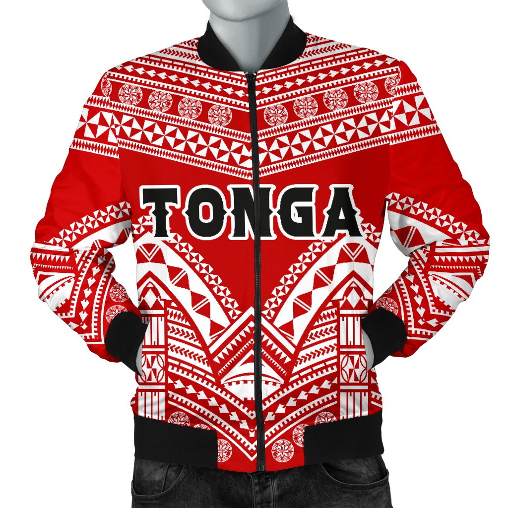 Tonga Polynesian Tribal Pattern Men's Bomber Jacket - Polynesian Pride