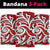 Polynesian Maori Ethnic Ornament Red Bandana 3 - Pack - Polynesian Pride