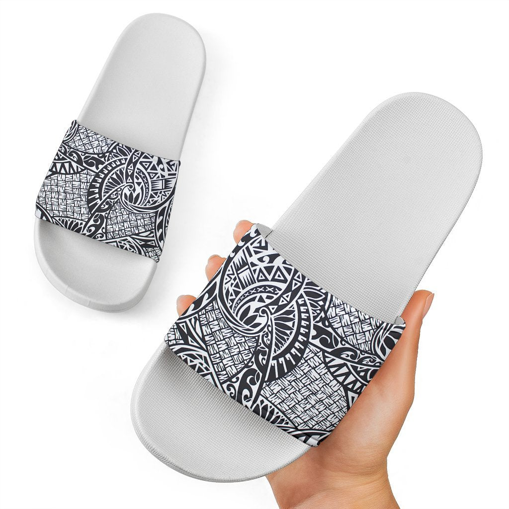 Polynesian Slide Sandals 25 White - Polynesian Pride