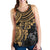 Tonga Polynesian Women's Racerback Tank - Golden Turtle - Polynesian Pride