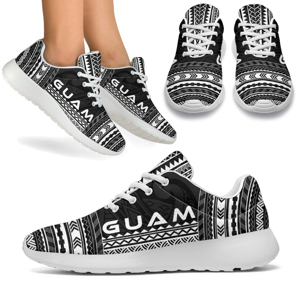 Guam Sporty Sneakers - Polynesian Chief Black Version White - Polynesian Pride