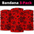 Polynesian Turtle Palm And Sea Pebbles Red Bandana 3 - Pack - Polynesian Pride