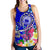 Samoa Women's Racerback Tank - Turtle Plumeria (Blue) - Polynesian Pride