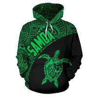 Samoa Hoodie Samoa Turtle Mermaid Polynesian Tattoo Green - Polynesian Pride