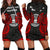 American Samoa Polynesian Women's Hoodie Dress - American Samoan Spirit Red - Polynesian Pride