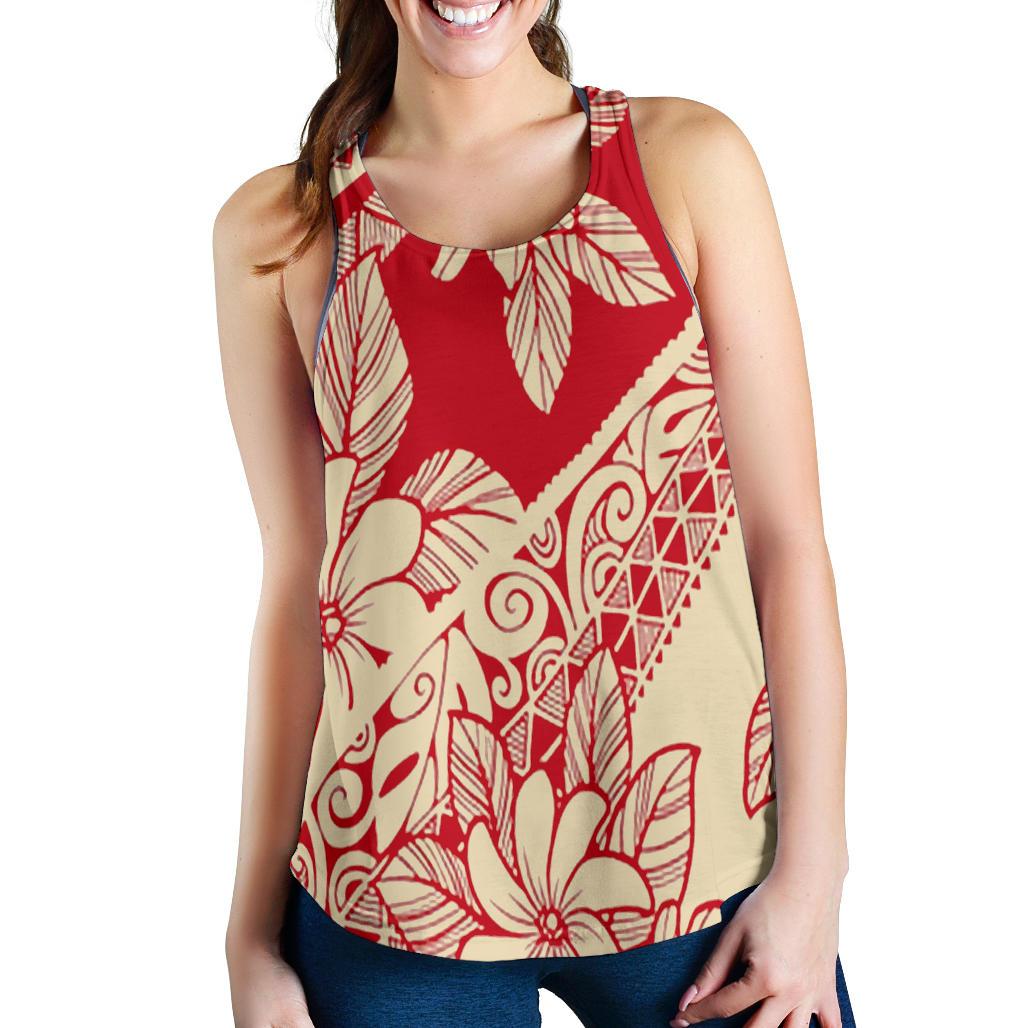 Polynesian Women Racerback Tank Top 39 Red - Polynesian Pride