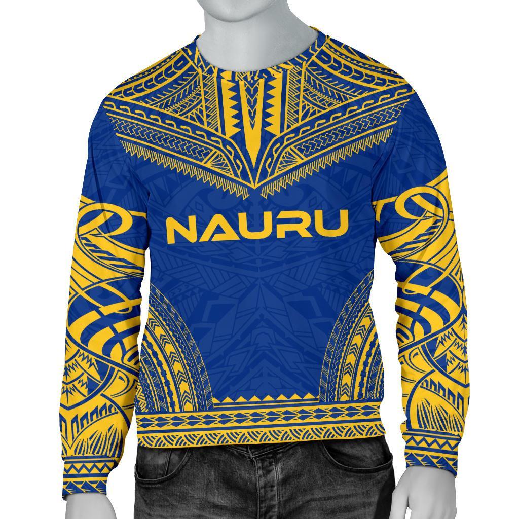 Nauru Sweater - Polynesian Chief Flag Version Unisex White - Polynesian Pride