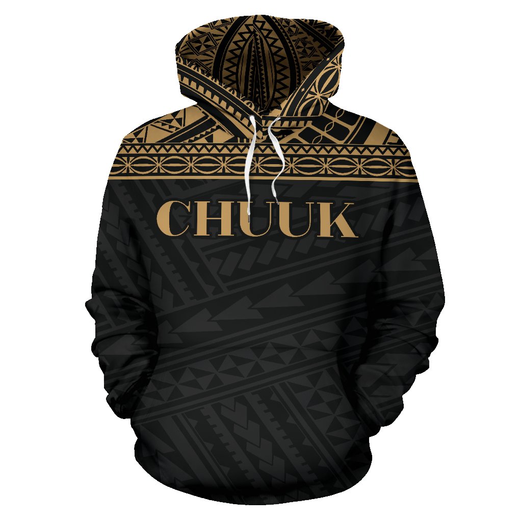 Chuuk State All Over Hoodie Gold Version - Polynesian Pride