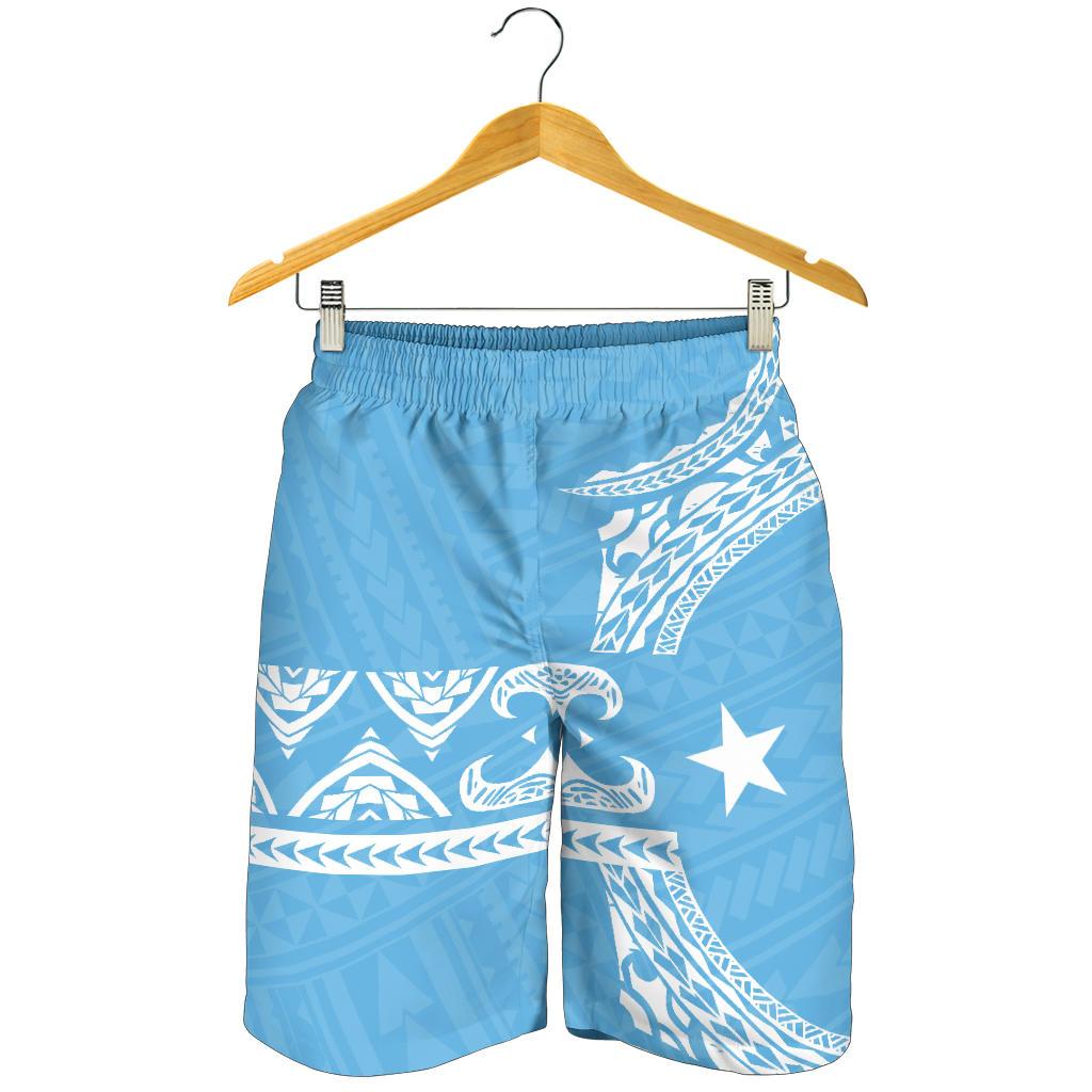 Federated States Of Micronesia Polynesian All Over Print Men's Short Blue - Polynesian Pride