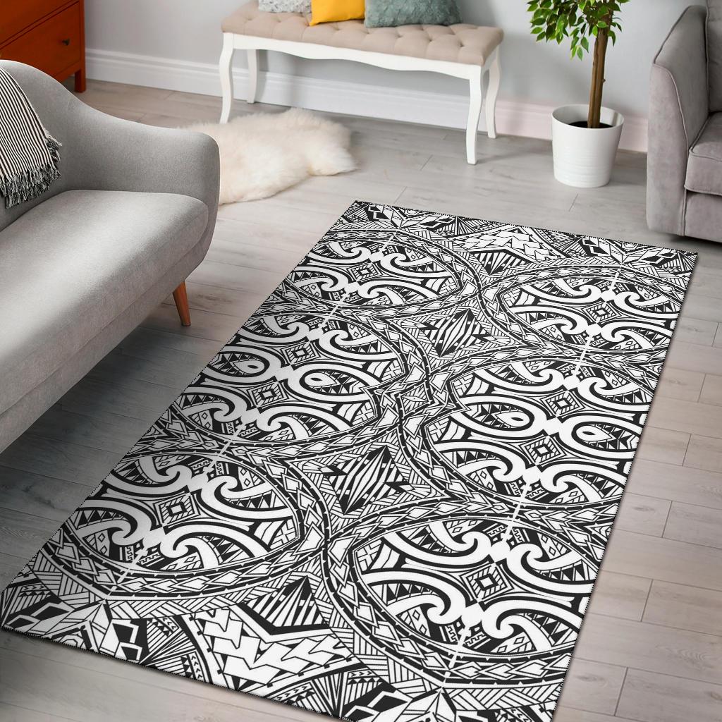 Polynesian Black Color Area Rug - Polynesian Pride
