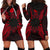 Nauru Polynesian Hoodie Dress Map Red Red - Polynesian Pride