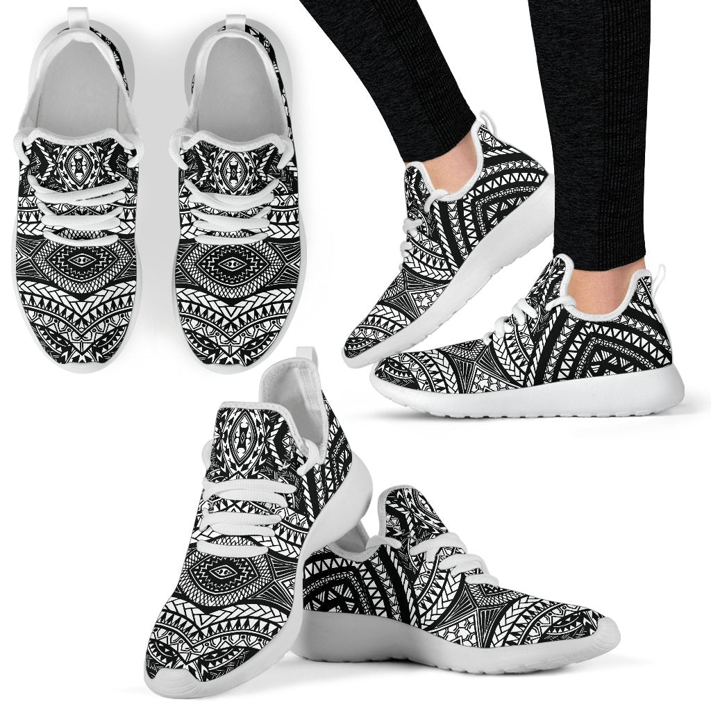 Micronesia Mesh Knit Sneakers - Micronesia Style White - Polynesian Pride