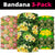 Hawaiian Hibiscus Green Set Bandana 3-Pack - Polynesian Pride