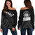 Hawaii Polynesia Women's Off Shoulder Sweater - Tatau Style AH White - Polynesian Pride