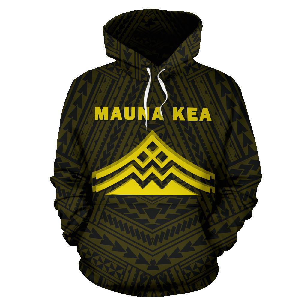 Hawaii Mauna Kea Polynesian Hoodie Yellow - Polynesian Pride