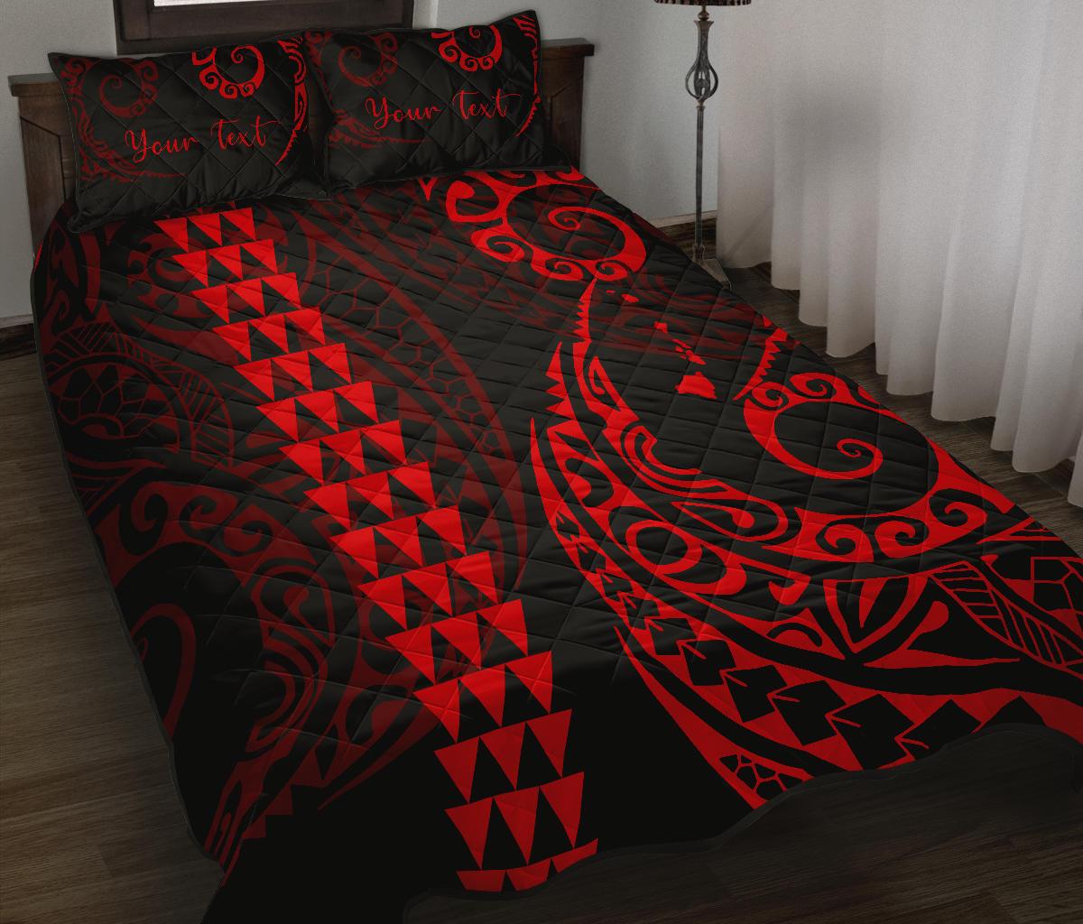 Personalized - Hawaii Quilt Bed Set - Hawaii Polynesian Quilt Bed Set - Red - Polynesian Pride