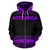 New Zealand Maori Zip up Hoodie, Aotearoa Silver Fern Zipper Hoodie Purple - Polynesian Pride