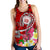 Hawaii Polynesian Women's Racerback Tank - Hawaii Seal With Turtle Plumeria (Red) - Polynesian Pride