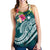 The Philippines Women's Racerback Tank - Summer Plumeria (Turquoise) - Polynesian Pride