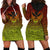 Hawaii Women's Hoodie Dress - Polynesian Circle Pattern Reggae - Polynesian Pride