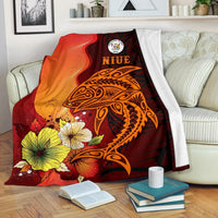 Niue Premium Blankets - Tribal Tuna Fish - Polynesian Pride