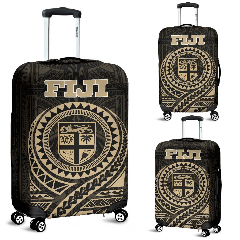 Fiji Polynesian Luggage Cover A7 Black - Polynesian Pride