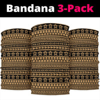 Polynesian Tattoo Tribal Gold Bandana 3 - Pack - Polynesian Pride