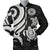 American Samoa Men's Bomber Jacket - White Tentacle Turtle White - Polynesian Pride