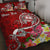 Guam Custom Personalised Quilt Bed Set - Turtle Plumeria (Red) Red - Polynesian Pride