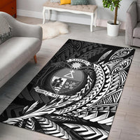 Nauru Area Rug - Wings Style Black - Polynesian Pride