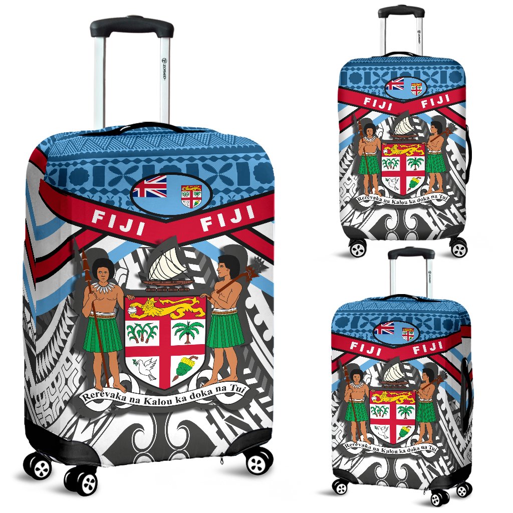 Fiji Rugby Luggage Covers Tapa Cloth White - Polynesian Pride