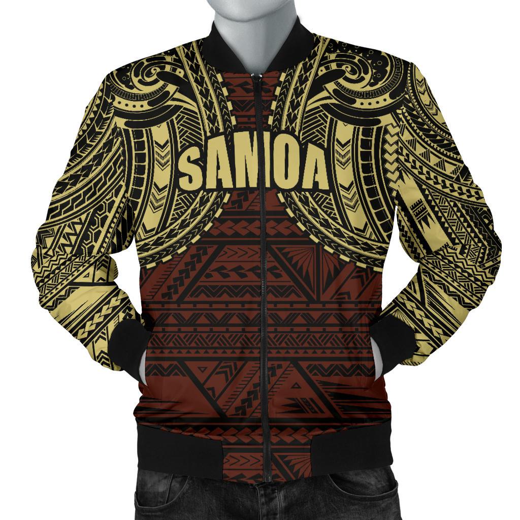 Samoa Men's Bomber Jacket - Spirit Gold - Polynesian Pride
