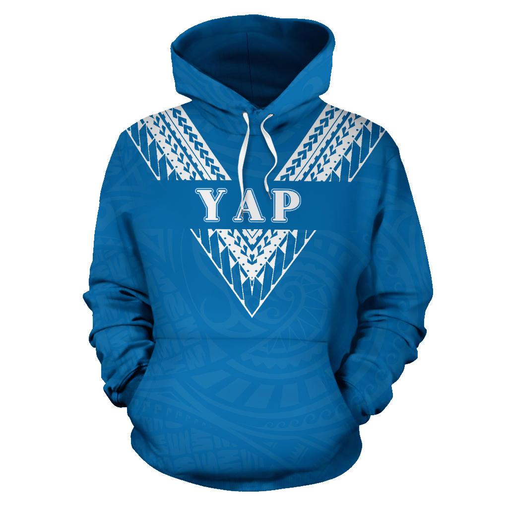 Yap All Over Hoodie Blue Sailor Style - Polynesian Pride