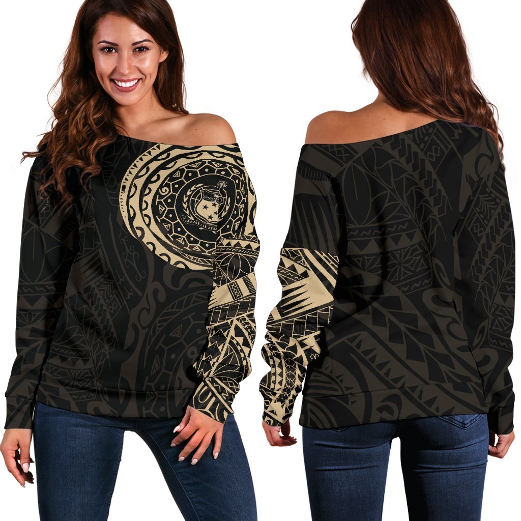 Samoa Polynesian Tattoo Style Off Shoulder Sweater A7 Art - Polynesian Pride