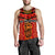 Anzac Lest We Forget Poppy Men Tank Top New Zealand Maori Silver Fern - Australia Aboriginal Red - Polynesian Pride