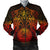 American Samoa Polynesian Bomber Jacket (Men) - Red Turtle Manta Ray Red - Polynesian Pride