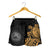 American Samoa Polynesian Shorts (Women) - Polynesian Turtle (Golden) - Polynesian Pride