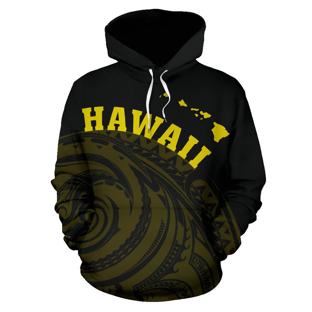 Hawaii Polynesia Hoodie Yellow Tatau Style - Polynesian Pride