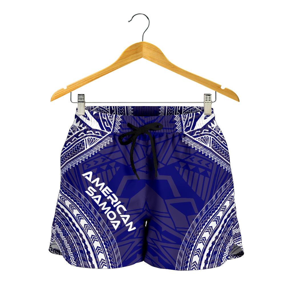 American Samoa Women's Shorts - Polynesian Chief Flag Version Women White - Polynesian Pride