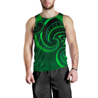 New Zealand Maori Mangopare Men Tank Top Polynesian - Green Green - Polynesian Pride