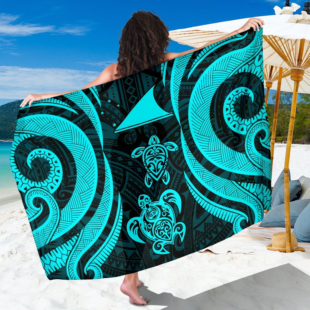 Tokelau Sarong - Tentacle Turtle Turquoise SARONG ONE SIZE TURQUOISE - Polynesian Pride