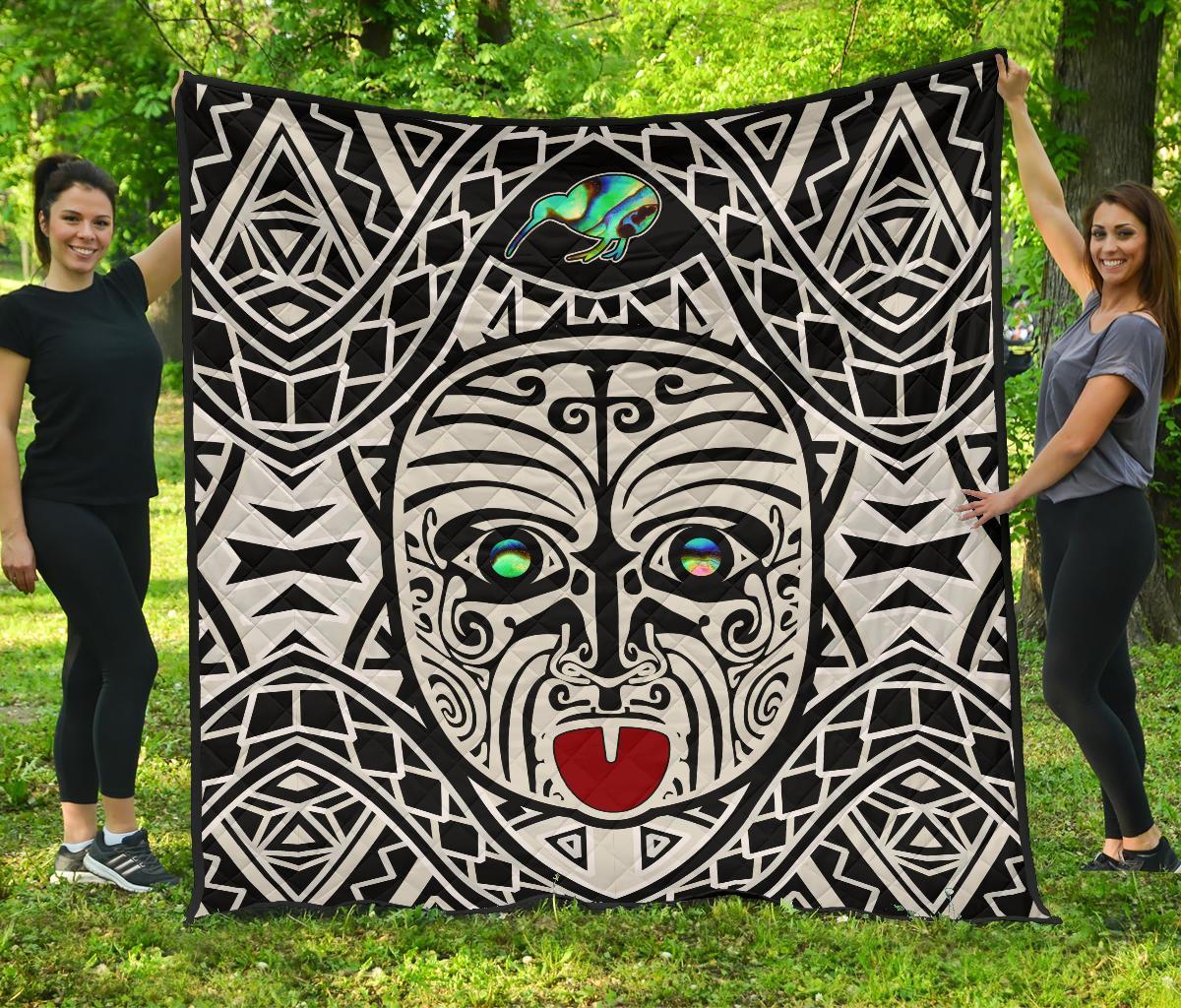 Integrity Maori Ta Moko Premium Quilt Kiwi and Paua Art - Polynesian Pride