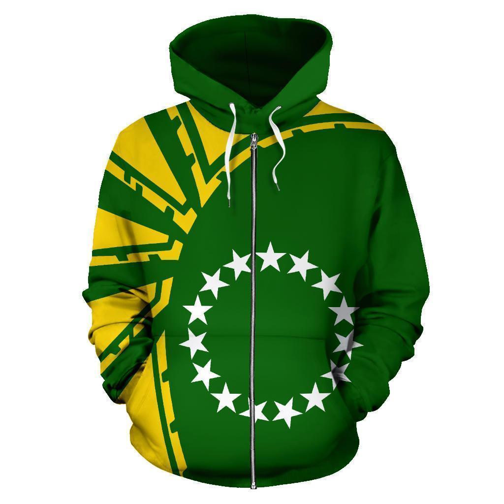 Cook Island Zip Hoodie Premium Style Unisex Art - Polynesian Pride