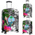 Guam Custom Personalised Luggage Covers White - Turtle Plumeria Banana Leaf White - Polynesian Pride