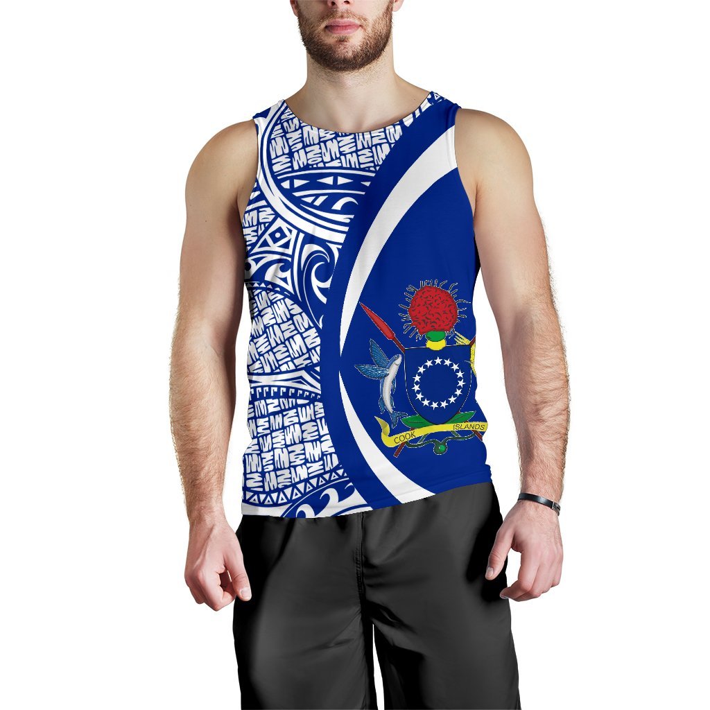 Cook Islands Polynesian Men'S Tank Top 06 Blue - Polynesian Pride