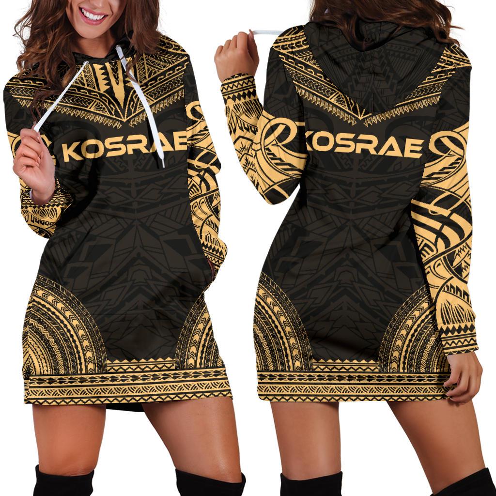 Kosrae Women's Hoodie Dress - Polynesian Gold Chief Gold - Polynesian Pride