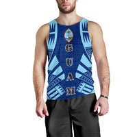 Guam Men Tank Top - Polynesian Tattoo Flag White - Polynesian Pride