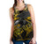 Samoa Polynesian Custom Personalised Women's Racerback Tank - Eagle Tribal Pattern Yellow - Polynesian Pride