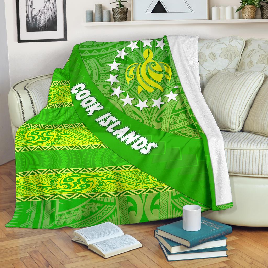 Cook Islands Premium Blanket Polynesian Victorian Vibes White - Polynesian Pride