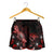 Hawaii Polynesian Women's Shorts - Turtle With Blooming Hibiscus Red - Polynesian Pride